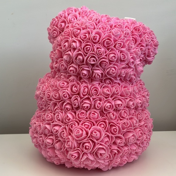 Large Foam Flower Bear with Heart - Picture 3 of 3